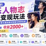 某大佬的音乐人物志赛道变现玩法：从人物选题、故事文案到素材剪辑与特效包装，5万播放收益2000+完整流程-翔飞教程网